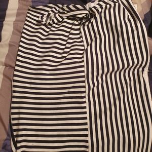 LEITH navy blue pencil skirt size large